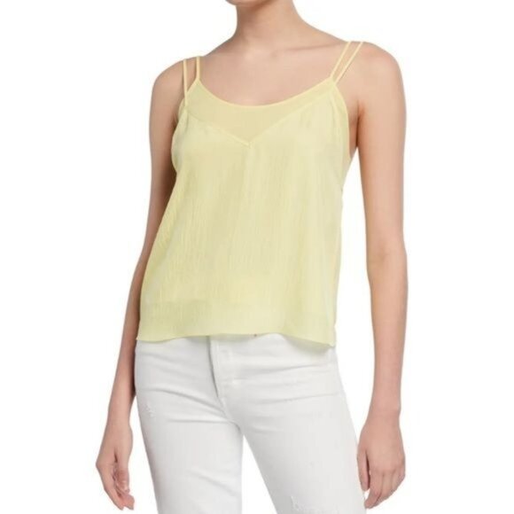 Vince. Double Layer Spaghetti Strap Relaxed Fit Scoop Neck Camisole Tank Top NWT - Picture 5 of 16